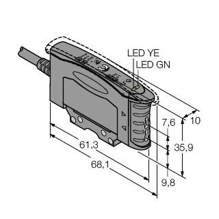 Banner Foto-Elektrische sensor, lichtgeleidersensor voor kunststoffen lichtge