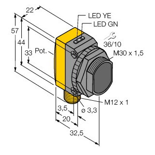 Banner Foto-Elektrische sensor, retro-reflectieve sensor