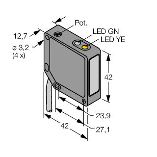 Banner Foto-Elektrische sensor, retro-reflectieve sensor met polarisatiefilte