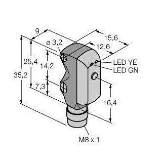 Banner Foto-Elektrische sensor, retro-reflectieve sensor met polarisatiefilte