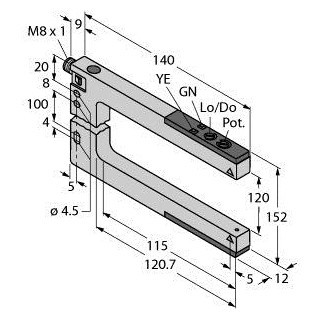 Banner Foto-Elektrische sensor, sleufsensor