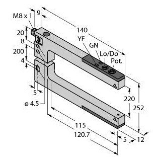 Banner Foto-Elektrische sensor, sleufsensor