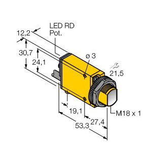 Banner Foto-Elektrische sensor, zender-ontvanger systeem (ontvanger)