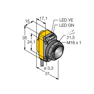 Banner Foto-Elektrische sensor, zender-ontvanger systeem (ontvanger)