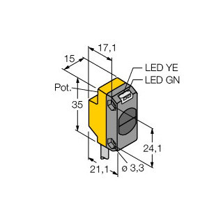 Banner Foto-Elektrische sensor, zender-ontvanger systeem (ontvanger)