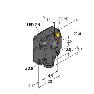 Banner Foto-Elektrische sensor, zender-ontvanger systeem (ontvanger), miniatu