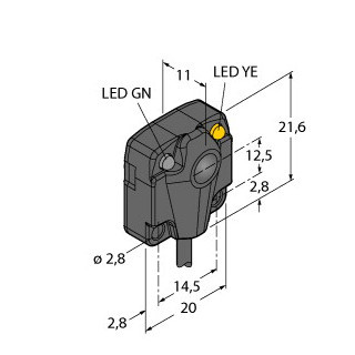Banner Foto-Elektrische sensor, zender-ontvanger systeem (zender), miniatuurs