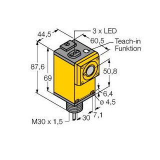 Banner Ultrasoonsensor, diffuse sensor, met schakeluitgang