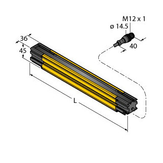 Banner Veiligheidslichtgordijn, paar, in cascade monteerbaar