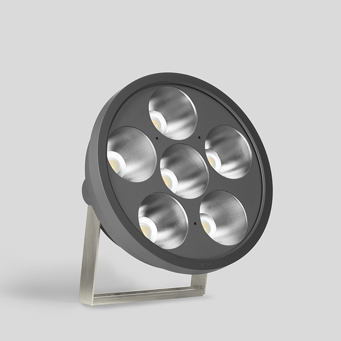 Bega High-Performance-schijnw. RGBW, voor binnen- en buiten, grafiet