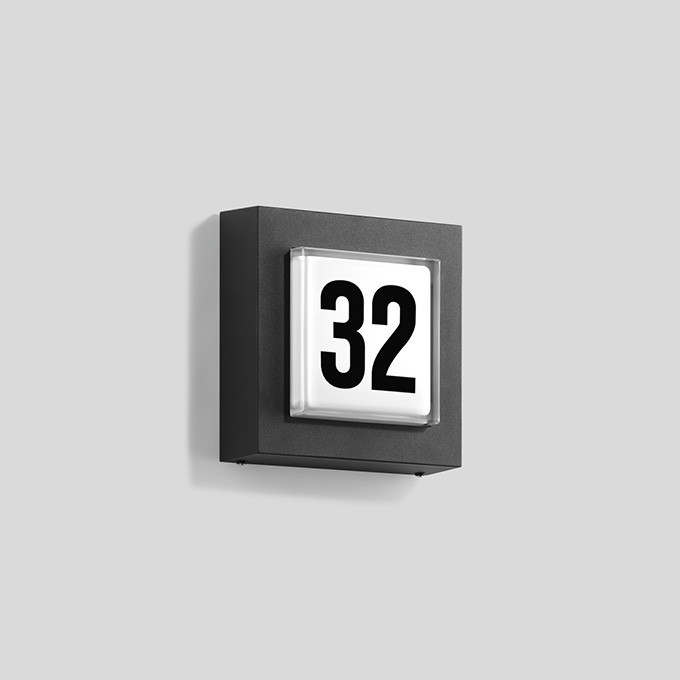 Bega Huisnummerarmatuur, voor binnen- en buiten, grafiet 3000 K