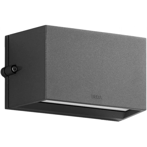 Bega Led wandarmatuur buitenarmatuur 4000K 742LM 100x200mm 21-40&deg; steekklem antraciet
