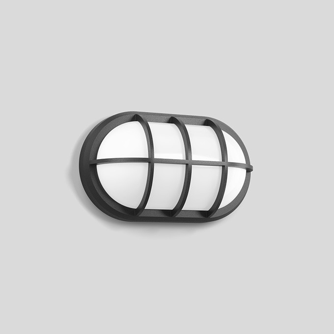 Bega Plafond- en wandarmatuur, voor binnen- en buiten, grafiet 3000 K