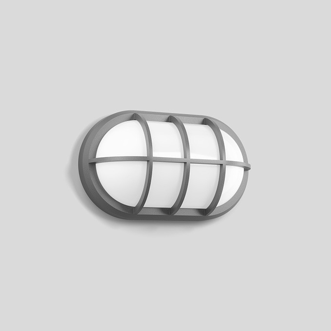 Bega Plafond- en wandarmatuur, voor binnen- en buiten, zilver 4000 K