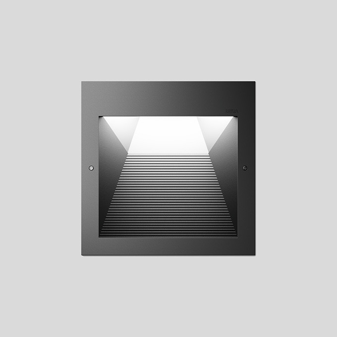 Bega Plafond- en wandinbouwarmatuur, voor binnen- en buiten, grafiet · 3000