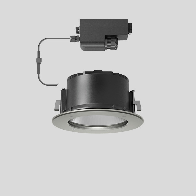 Bega Plafondinbouw-Diepstraler, voor binnen- en buiten, edelstaal 4000 K