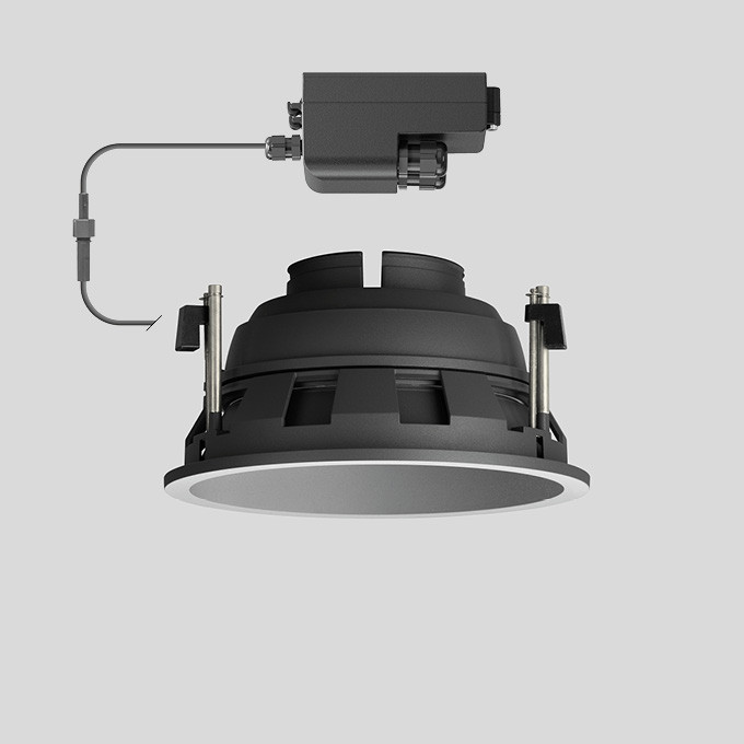 Bega Plafondinbouw-Diepstraler, voor binnen- en buiten, grafiet