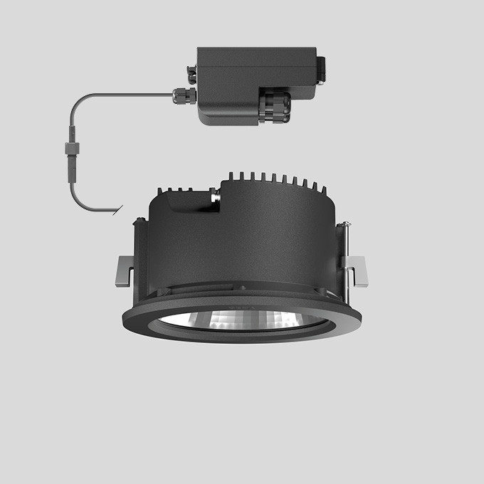 Bega Plafondinbouw-Diepstraler, voor binnen- en buiten, grafiet 3000 K