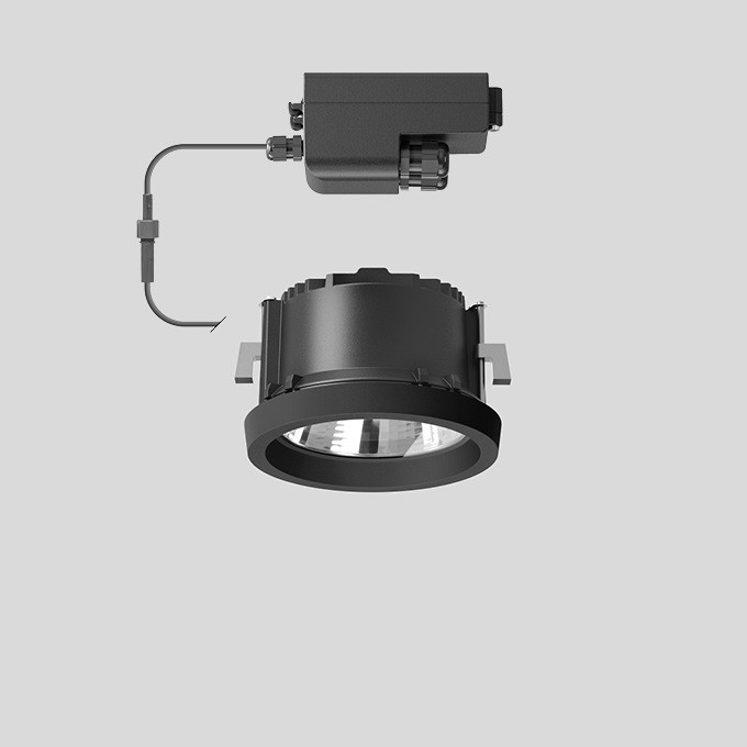 Bega Plafondinbouw-Diepstraler, voor binnen- en buiten, grafiet 4000 K