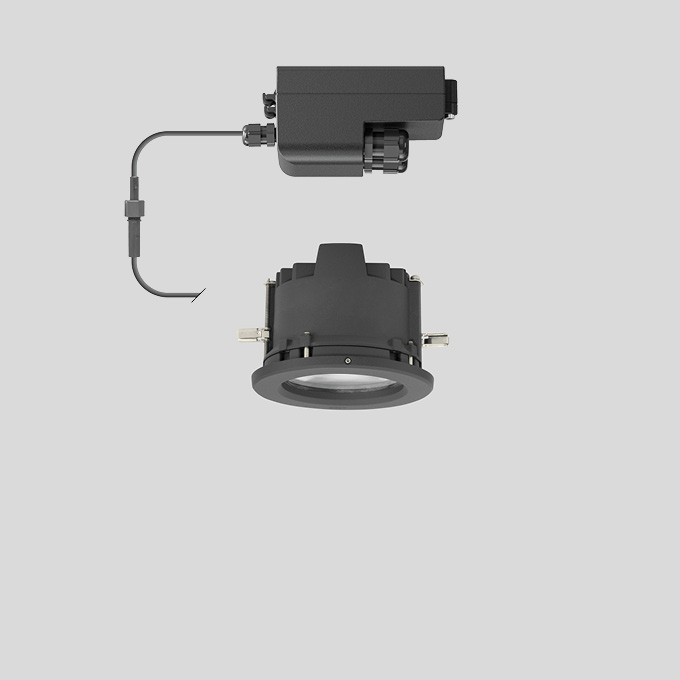 Bega Plafondinbouw-Diepstraler, voor binnen- en buiten, grafiet 4000 K