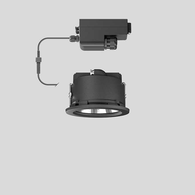 Bega Plafondinbouw-Diepstraler, voor binnen- en buiten, grafiet 4000 K