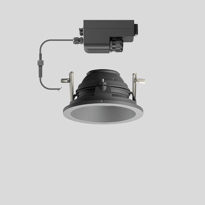 Bega Plafondinbouw-Diepstraler, voor binnen- en buiten, grafiet 4000 K