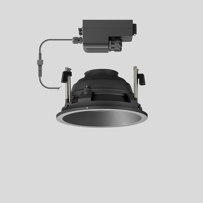 Bega Plafondinbouw-Diepstraler, voor binnen- en buiten, grafiet 4000 K