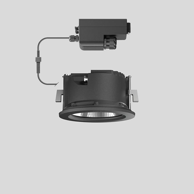 Bega Plafondinbouw-Diepstraler, voor binnen- en buiten, grafiet 4000 K