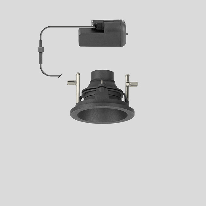 Bega Plafondinbouw-Diepstraler, voor binnen- en buiten, grafiet 4000 K