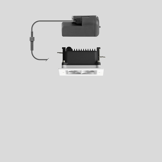 Bega Plafondinbouw-Diepstraler, voor binnen- en buiten, wit 3000 K