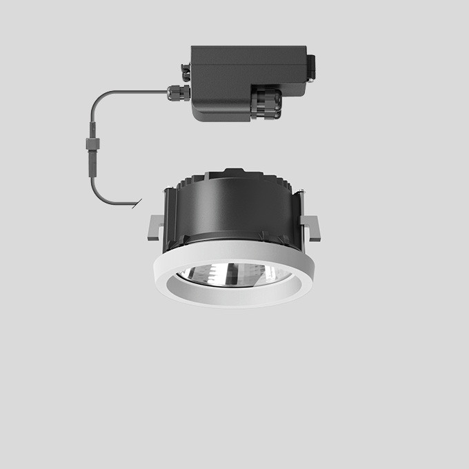 Bega Plafondinbouw-Diepstraler, voor binnen- en buiten, wit 4000 K Bega Plafondinbouw-Diepstraler, voor binnen- en buiten, wit 4000 K