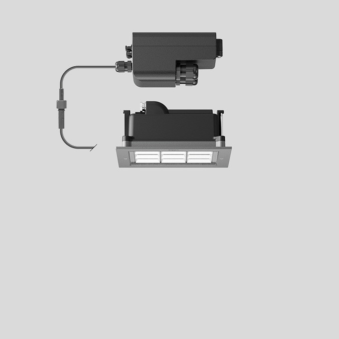 Bega Plafondinbouw-Diepstraler, voor binnen- en buiten, zilver 4000 K