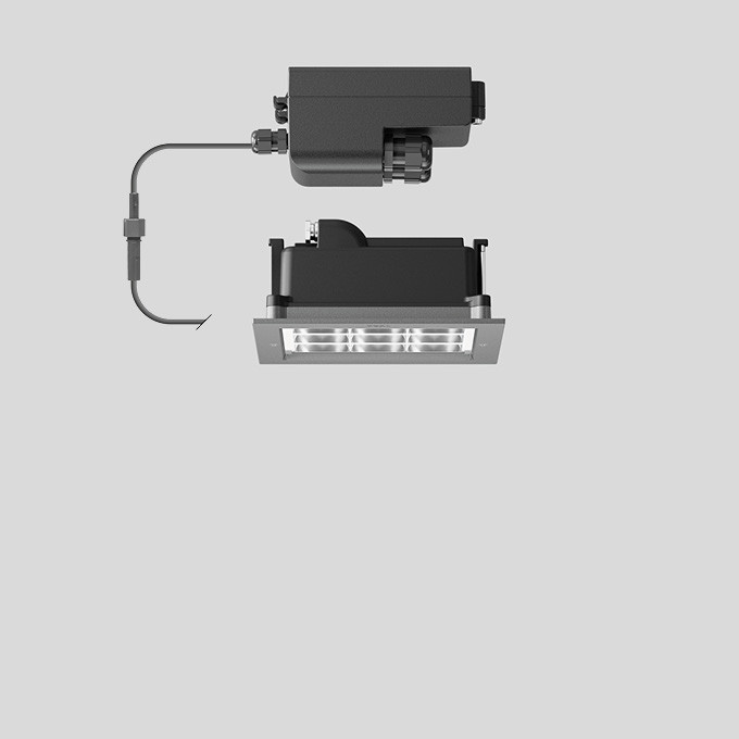 Bega Plafondinbouw-Diepstraler, voor binnen- en buiten, zilver 4000 K