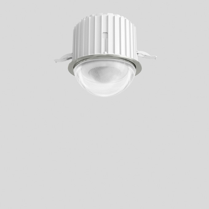 Bega Plafondinbouw-Diepstraler voor binnentoepassing, edelstaal 3000 K