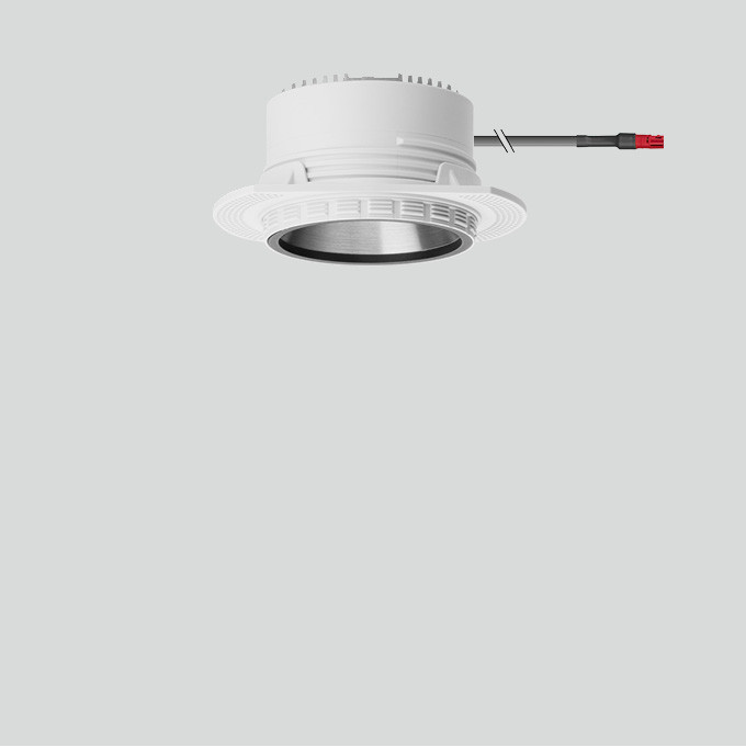 Bega Plafondinbouw-Diepstraler, voor binnentoepassing, fluweelzwaart 3000 K