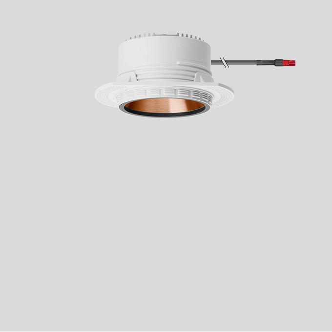 Bega Plafondinbouw-Diepstraler, voor binnentoepassing, fluweelzwaart 3000 K Bega Plafondinbouw-Diepstraler, voor binnentoepassing, fluweelzwaart 3000 K