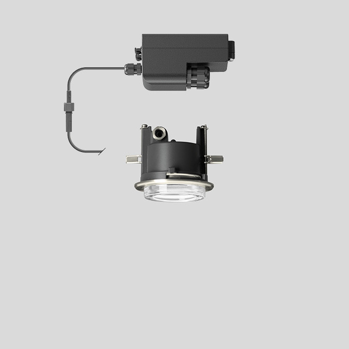 Bega Plafondinbouwarmatuur, voor binnen- en buiten, edelstaal mat 4000 K