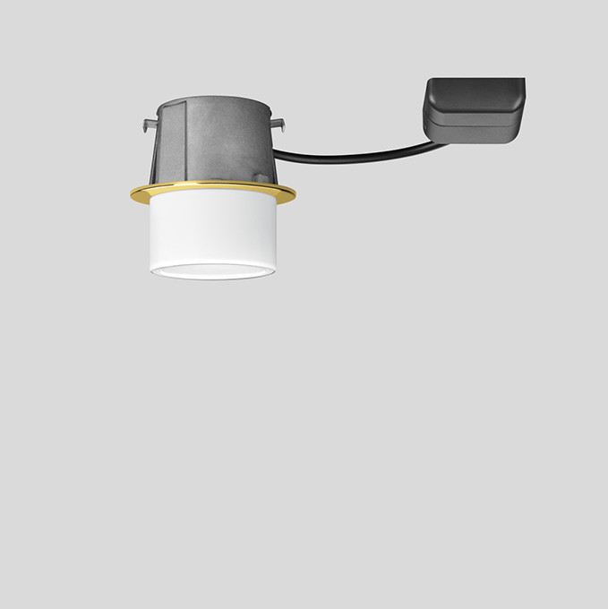 Bega Plafondinbouwarmatuur Voor binnentoepassing, messing 3000 K Bega Plafondinbouwarmatuur Voor binnentoepassing, messing 3000 K