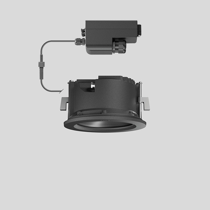 Bega Deckeneinbauleuchte, FÜR den innen- & außenbereich, grafit 3000 K