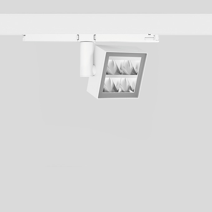 Bega Stromschienenstrahler Quadrat, FÜR den innenbereich, samtweiß 3000 K,