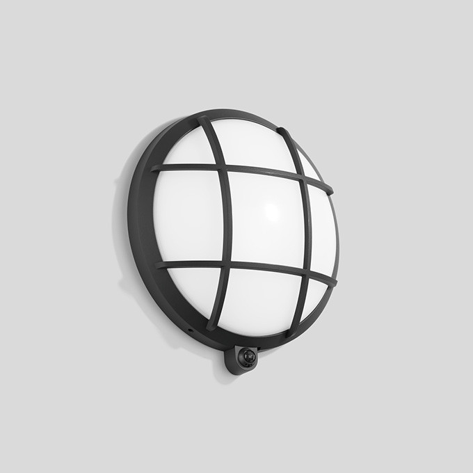 Bega Wandarmatuur met pir-sensor voor binnen- en buiten grafiet 3000K