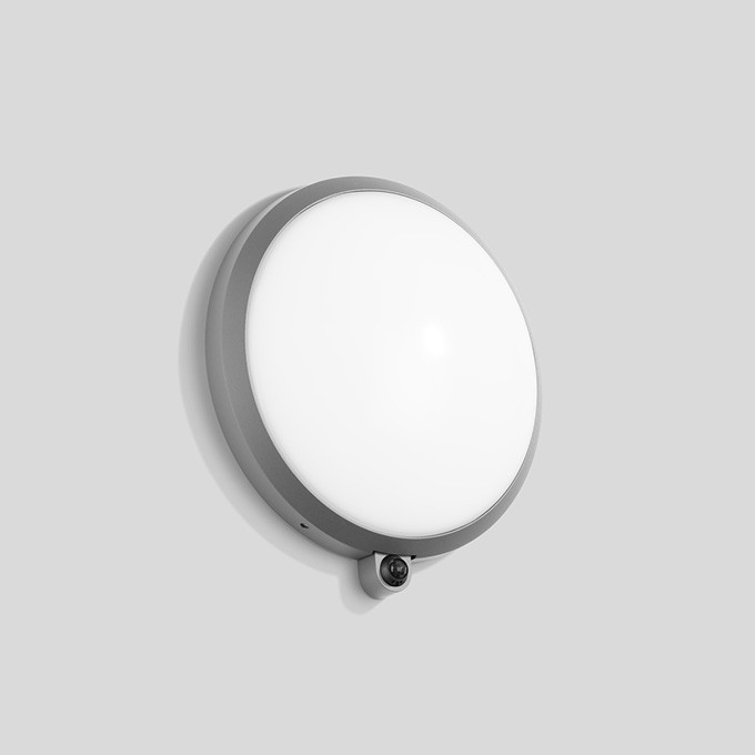 Bega Wandarmatuur met pir-sensor voor binnen- en buiten zilver 3000K