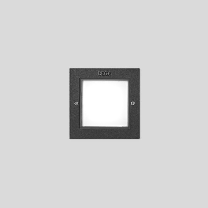 Bega Wandinbouwarmatuur Voor binnen- en buiten, grafiet 3000 K