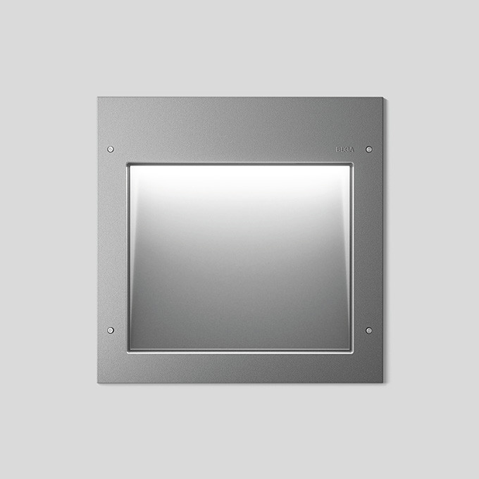 Bega Wandinbouwarmatuur, voor binnen- en buiten, zilver 3000 K
