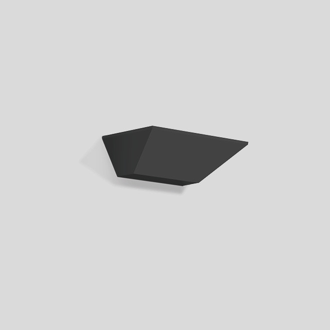 Bega Wandstraler, voor binnentoepassing, fluweelzwaart 3000 K