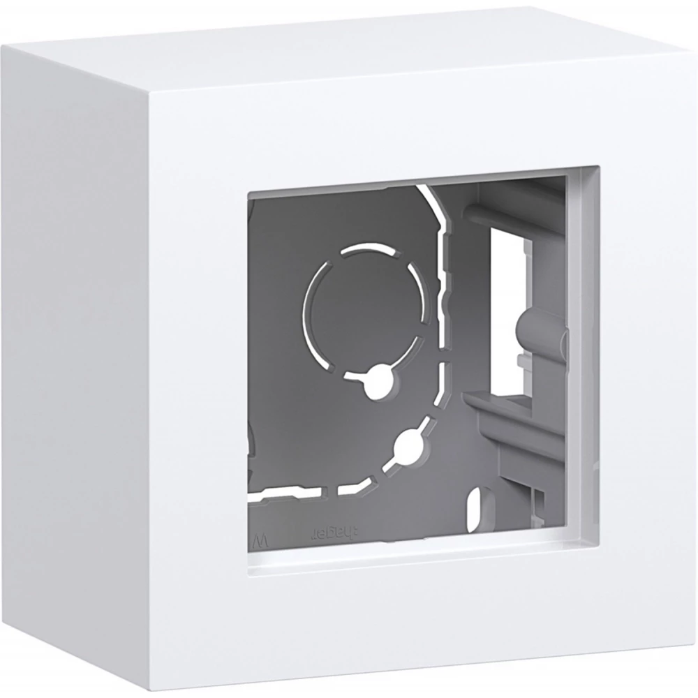 Behuizing, 1-voudig, hoog design, opbouw, A.8, lichtwit glanzend