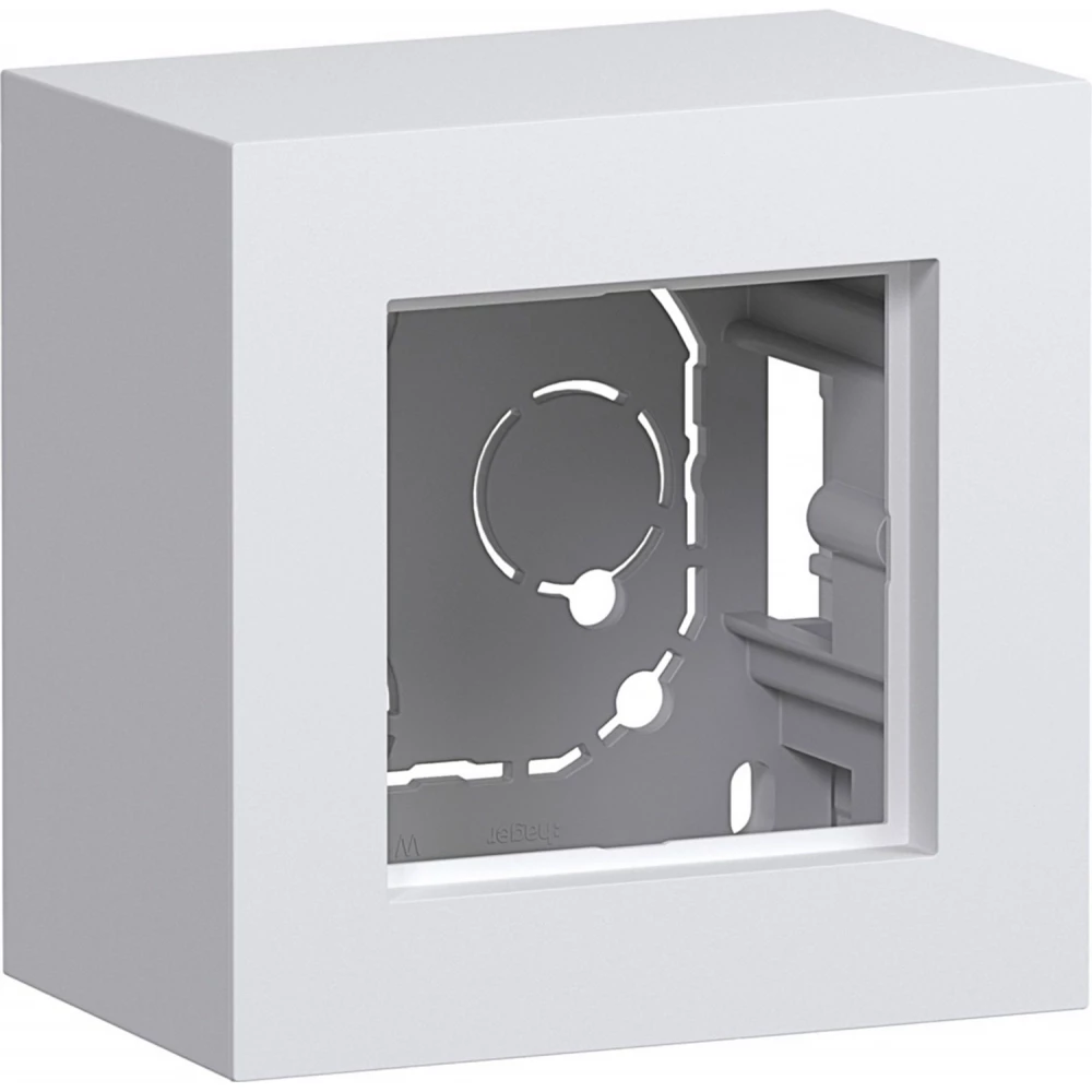 Behuizing, 1-voudig, hoog design, opbouw, A.8, lichtwit mat