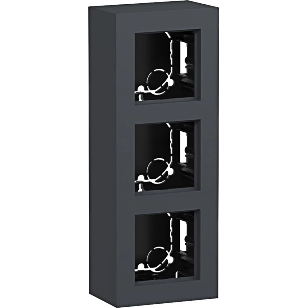 Behuizing, 3-voudig, hoog design, opbouw, A.8, antraciet