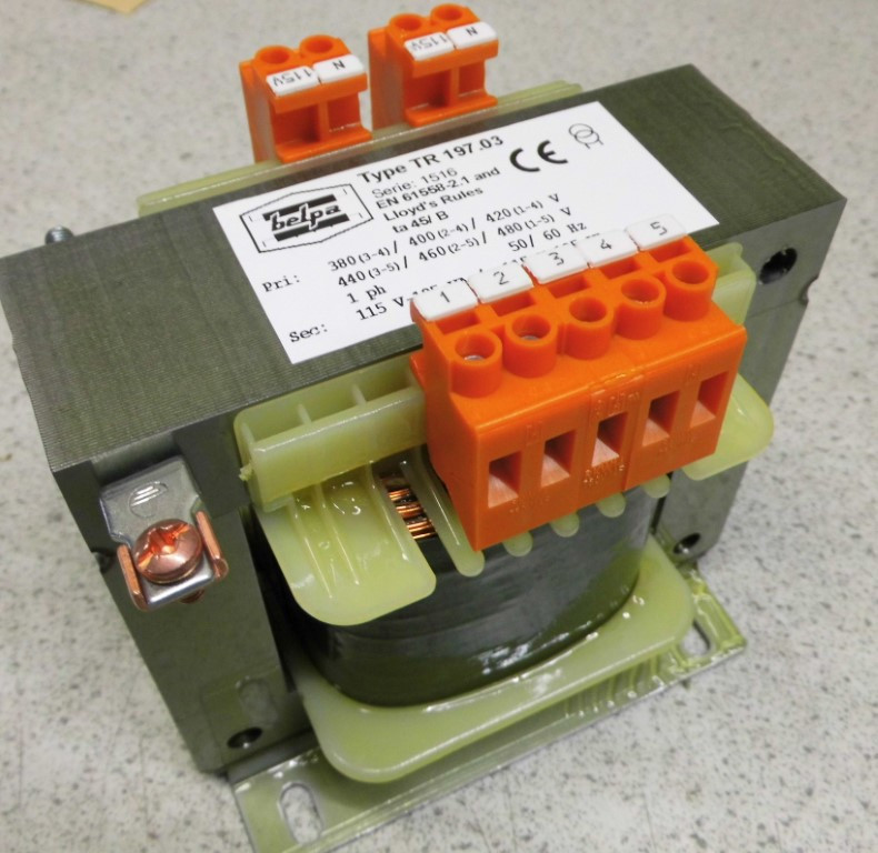 Belpa TR Scheepstrafo 380/.../480V-2x115v-250va