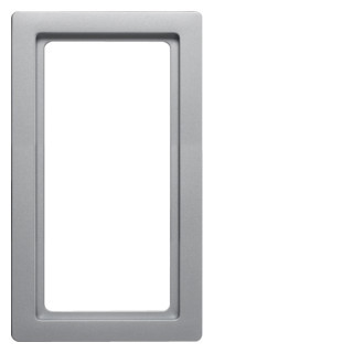 Berker Q.1 afdekraam 1V verticaal aluminium ip20